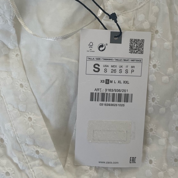 ZARA MIDI RUFFLED COMBINED PERFORATED EMBROIDERY DRESS - Picture 13 of 13